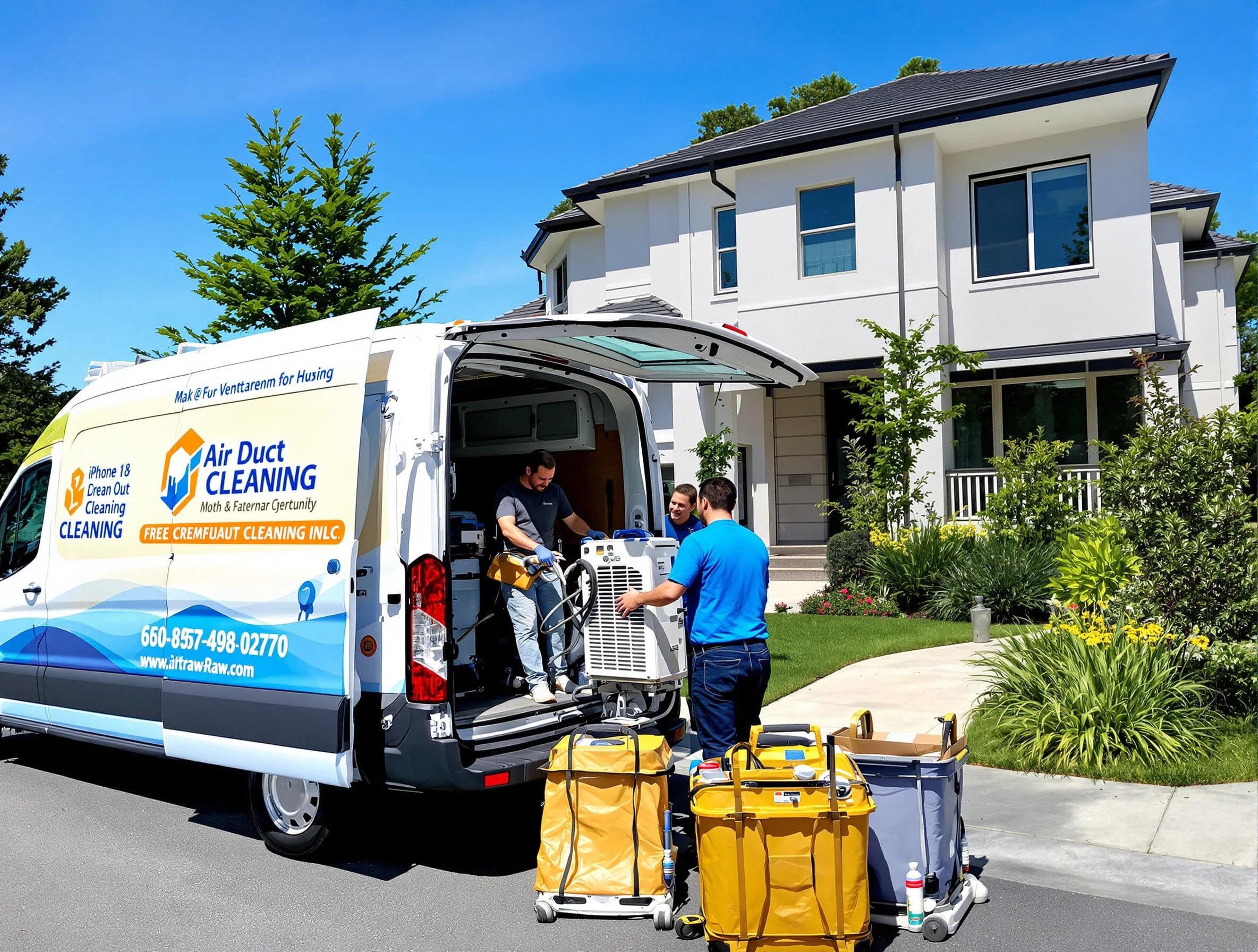 Gilbert Air Duct Cleaning technician performing professional air duct cleaning in Gilbert