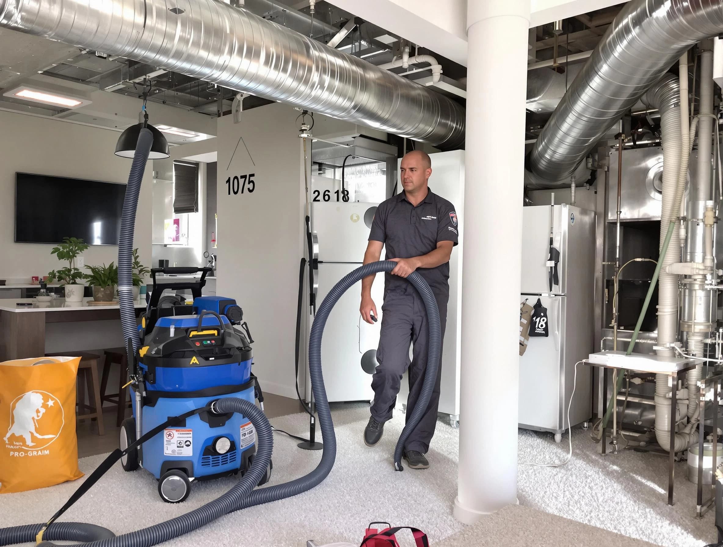 Gilbert Air Duct Cleaning expert performing detailed indoor duct cleaning for improved air quality in Gilbert