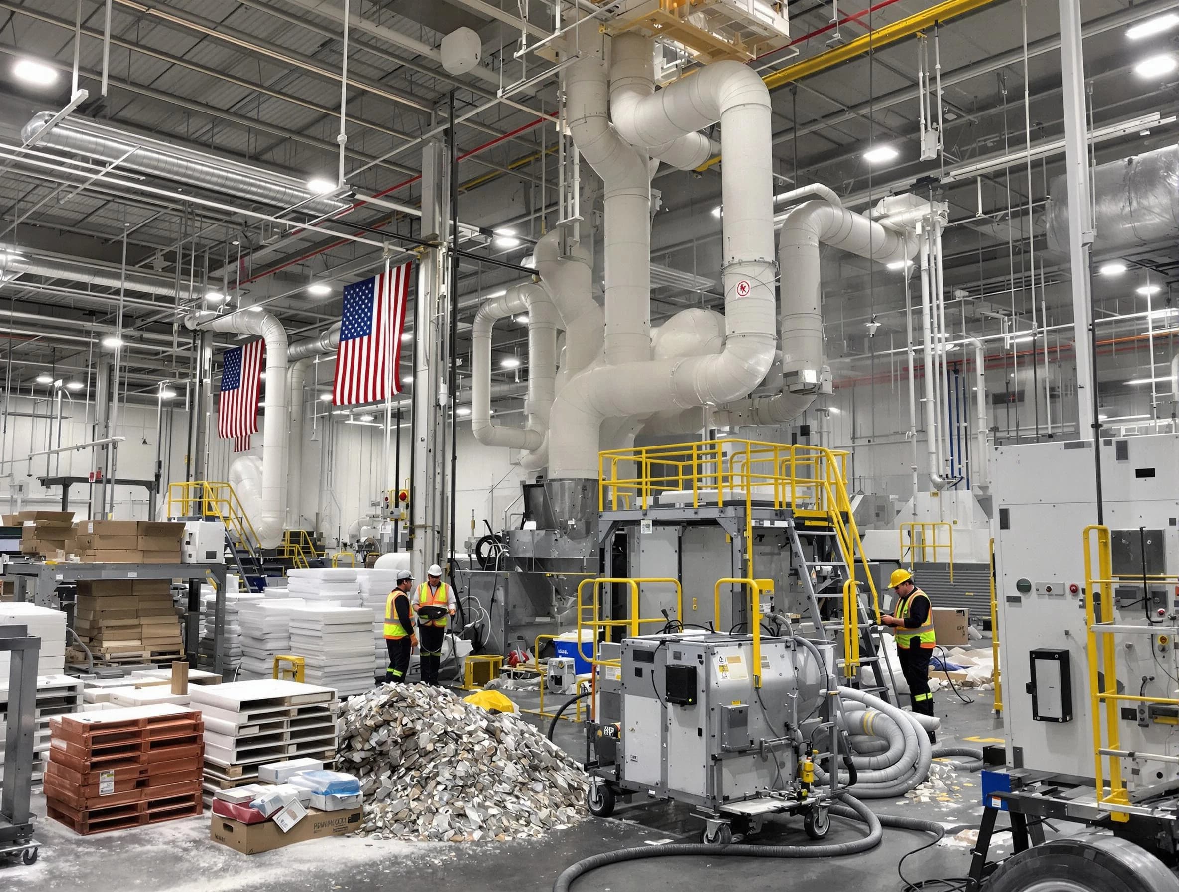 Gilbert Air Duct Cleaning team performing large-scale industrial duct cleaning at a commercial facility in Gilbert
