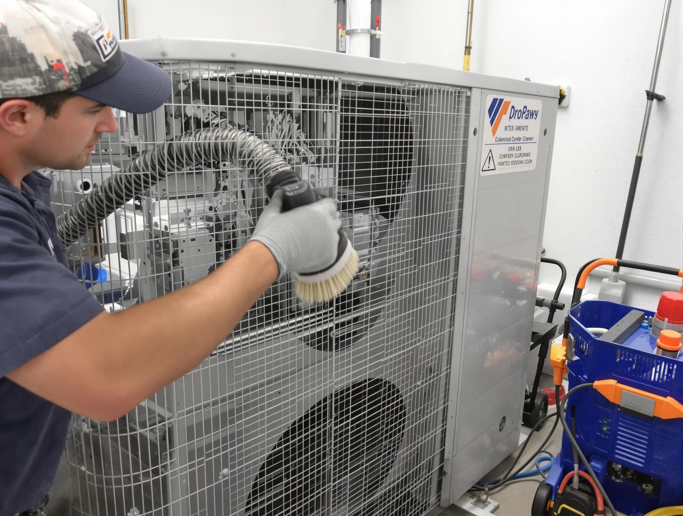 Gilbert Air Duct Cleaning specialist performing precision AC coil cleaning for improved system performance in Gilbert