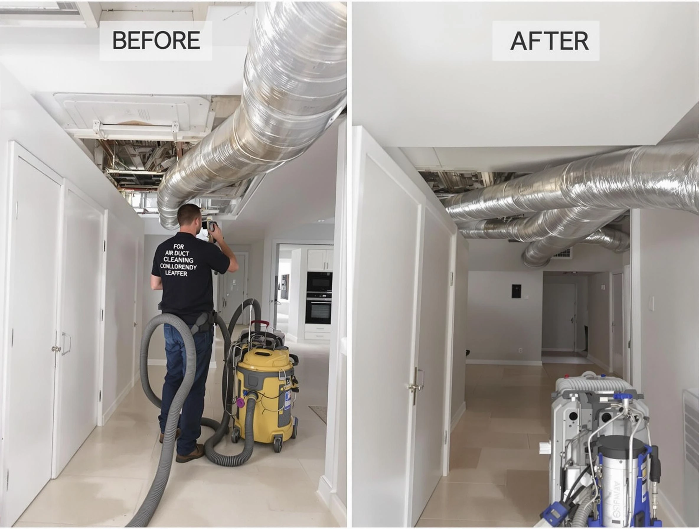 Gilbert Air Duct Cleaning professional performing thorough air duct cleaning in Gilbert