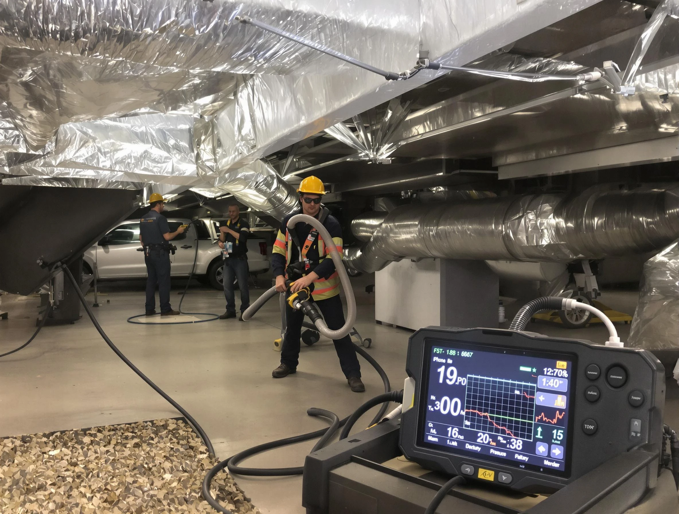 Professional negative pressure duct cleaning by Gilbert Air Duct Cleaning in Gilbert